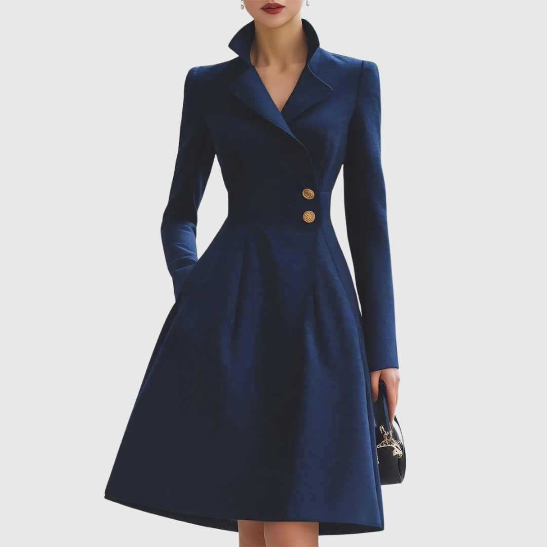 Robe Blazer Femme Cintrée Manches Longues Élégante