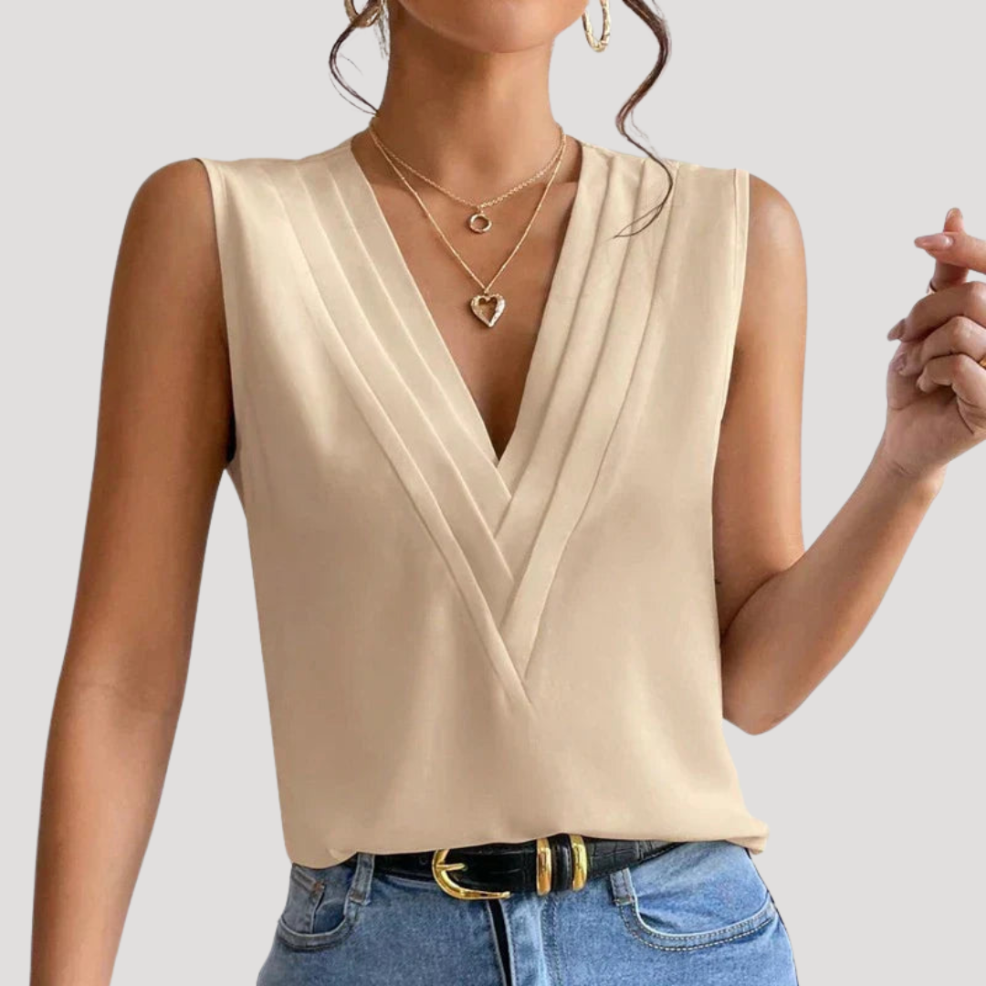 Top Femme Chic Croisé à Col V