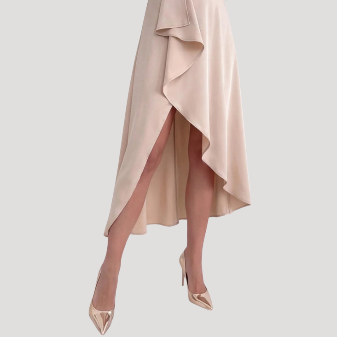 Robe Midi Cache-Cœur Femme Col V