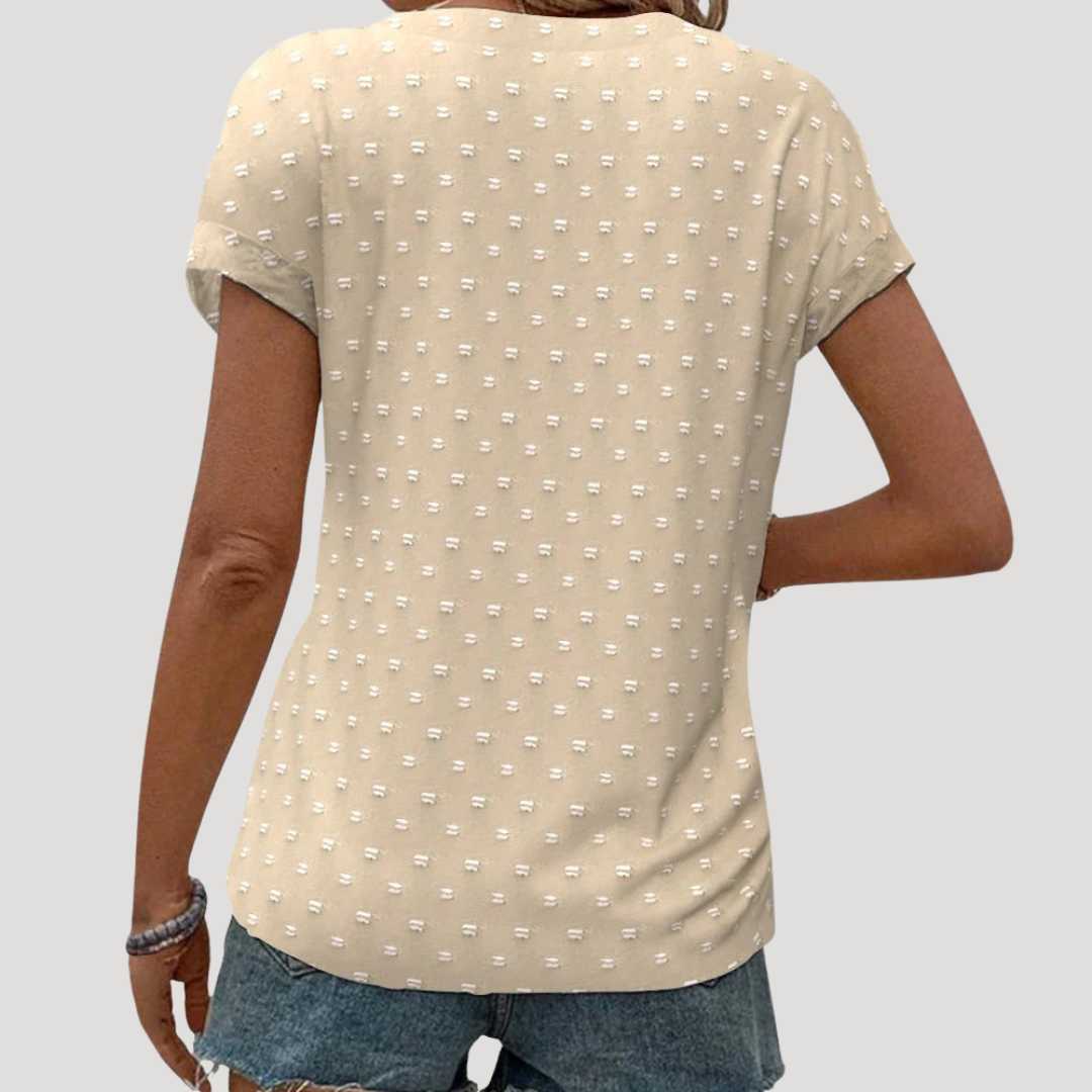 Blouse de Travail Femme Col V Imprimée