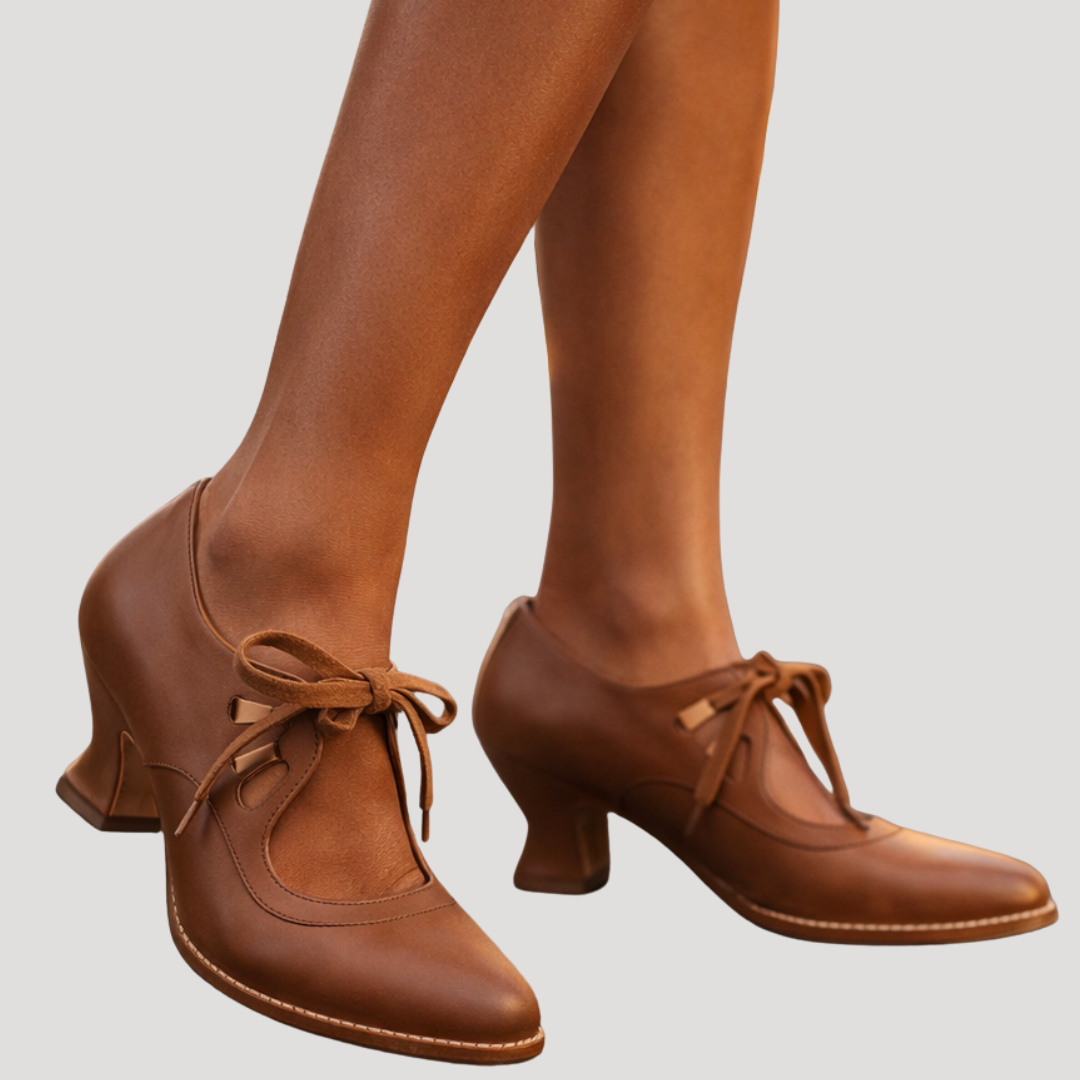 Escarpins Femme Style Mary Jane Vintage à Lacets