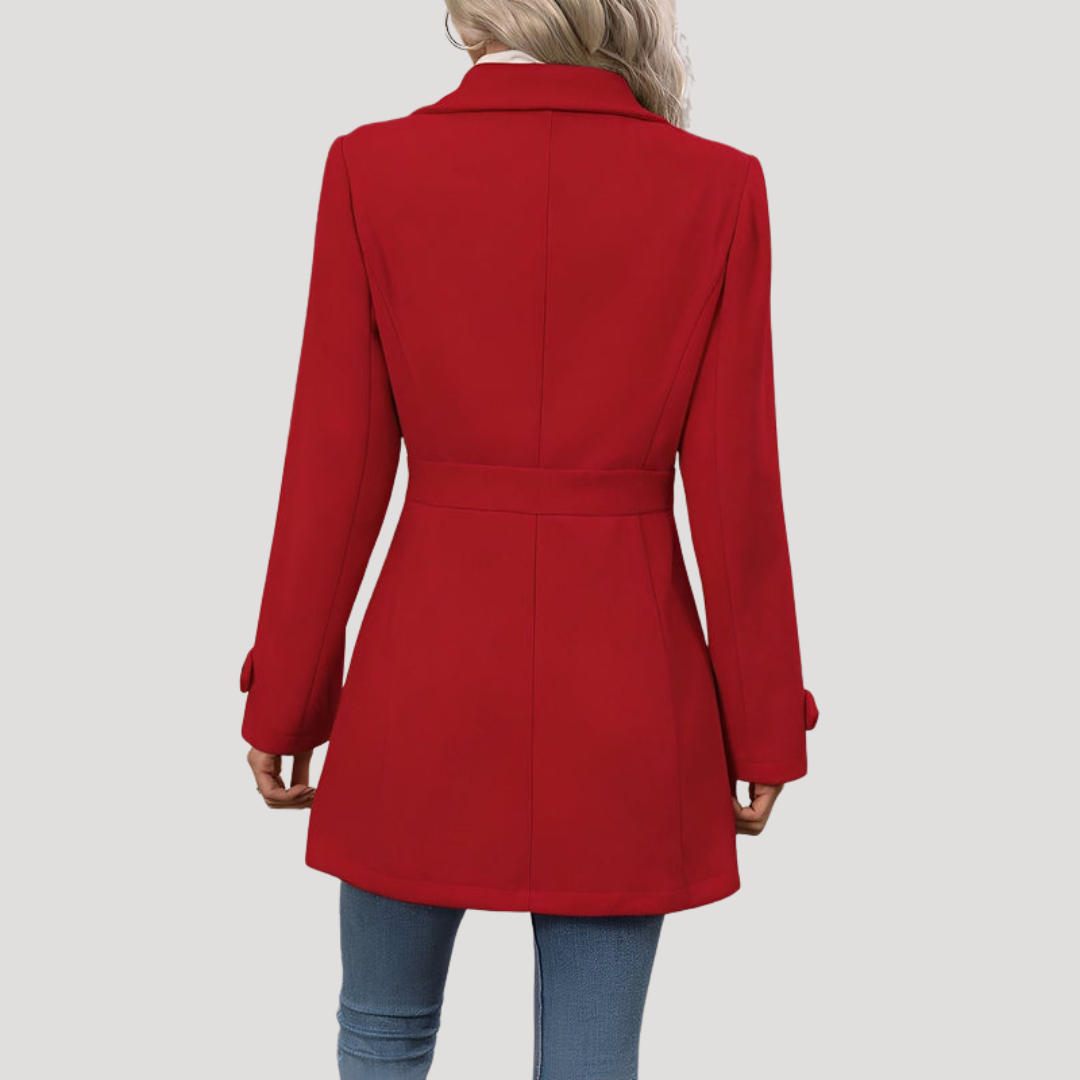 Manteau Long Femme Tailleur Boutonné