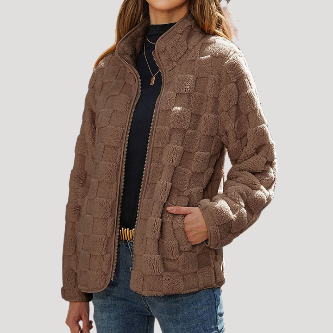 Veste zippée femme texturée