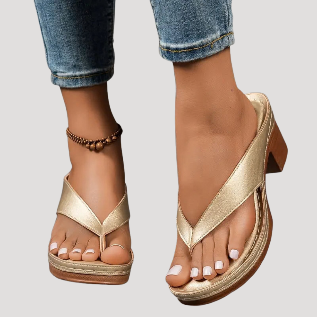 Sandales tong femme à talon confortable