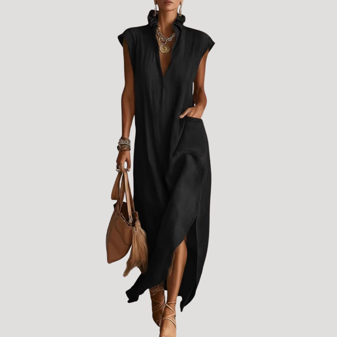 Robe Longue Femme Sans Manches pour l'Été