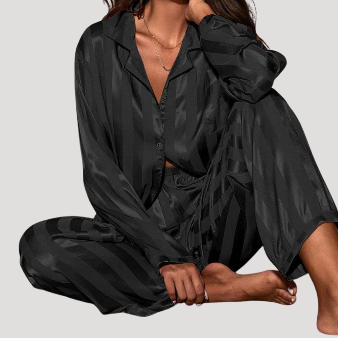 Ensemble pyjama femme assorti manches longues