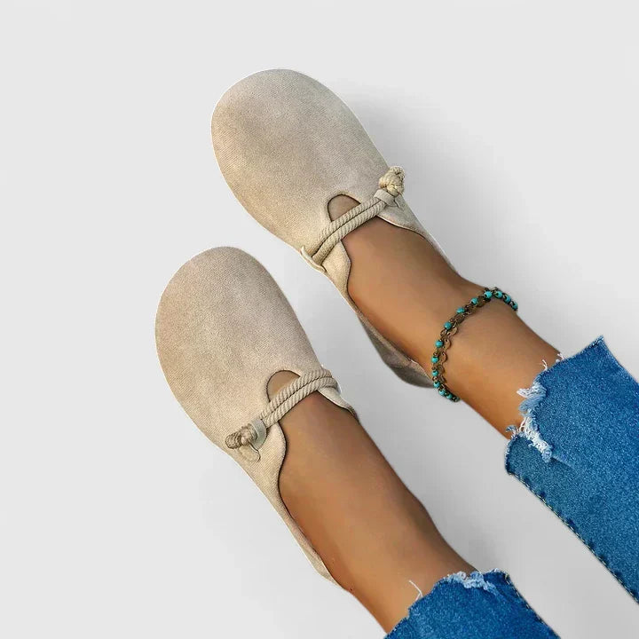 Ballerines Femme Minimalistes Bride Nouée