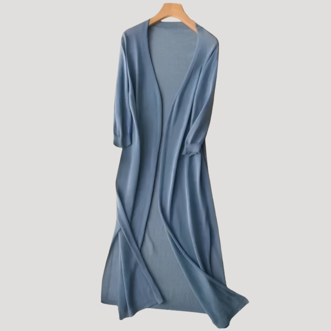Cardigan Long Femme Ouvert sur le Devant