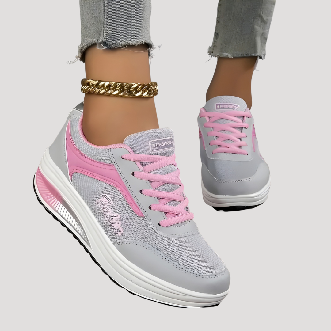 Sneakers confort femme semelle amortissante