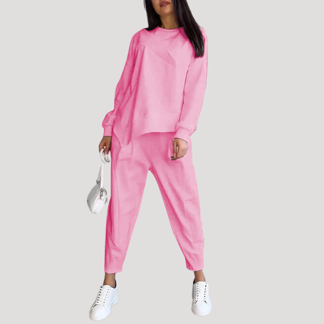Ensemble pantalon femme avec haut asymétrique