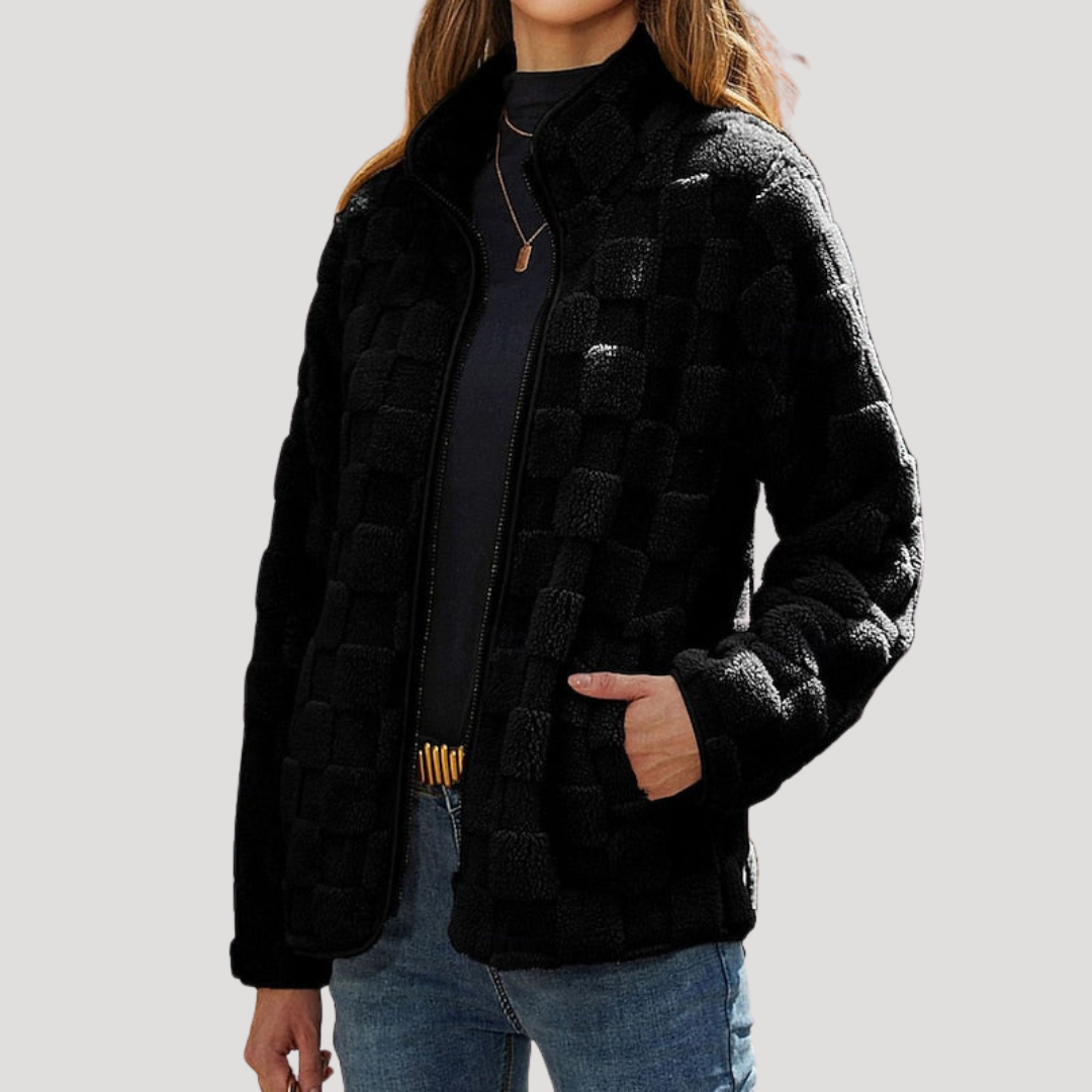 Veste zippée femme texturée
