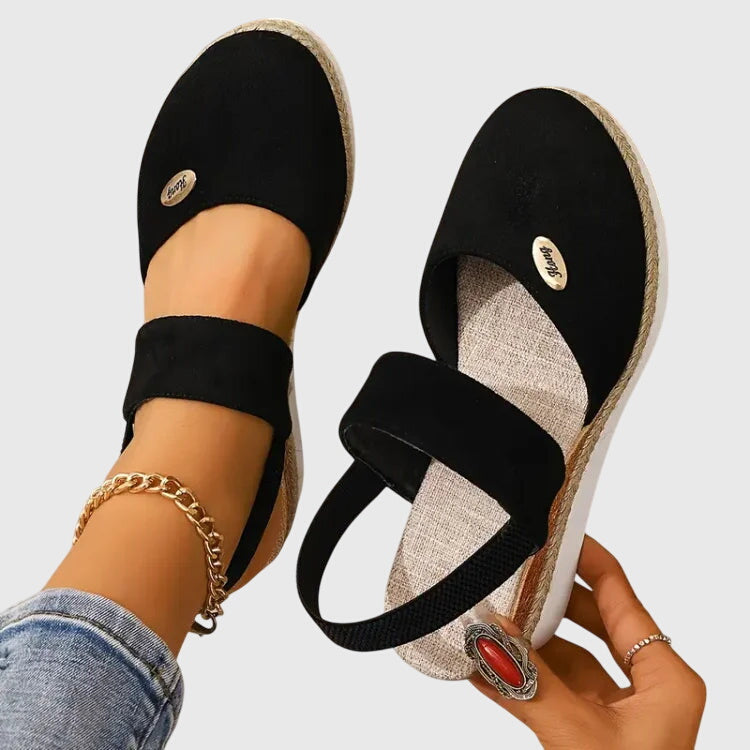 Sandales Femme Bout Fermé Bride Cheville Décontractées