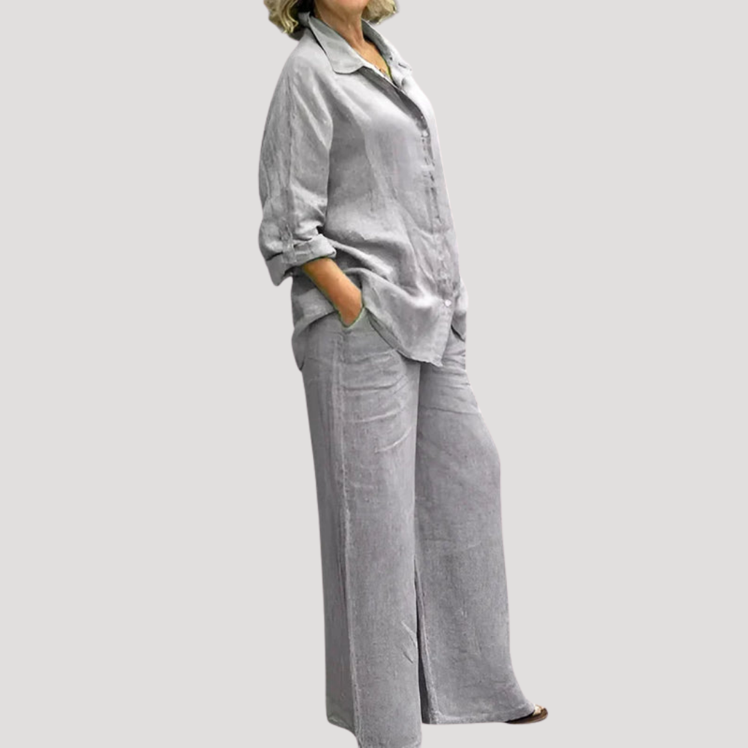 Ensemble Bohème Femme Chemise et Pantalon Large