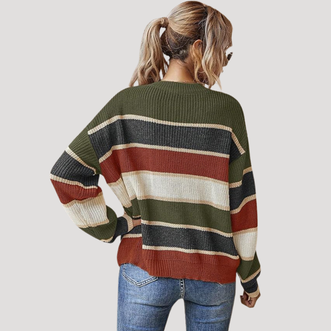 Pull Femme Rayé Col Rond