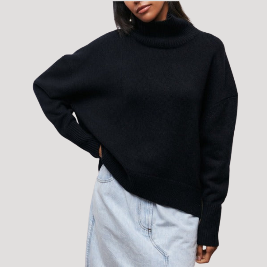 Pull Oversize Femme Col Montant