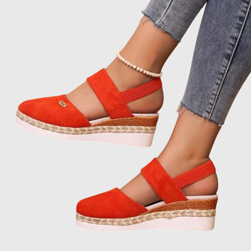 Sandales Femme Bout Fermé Bride Cheville Décontractées