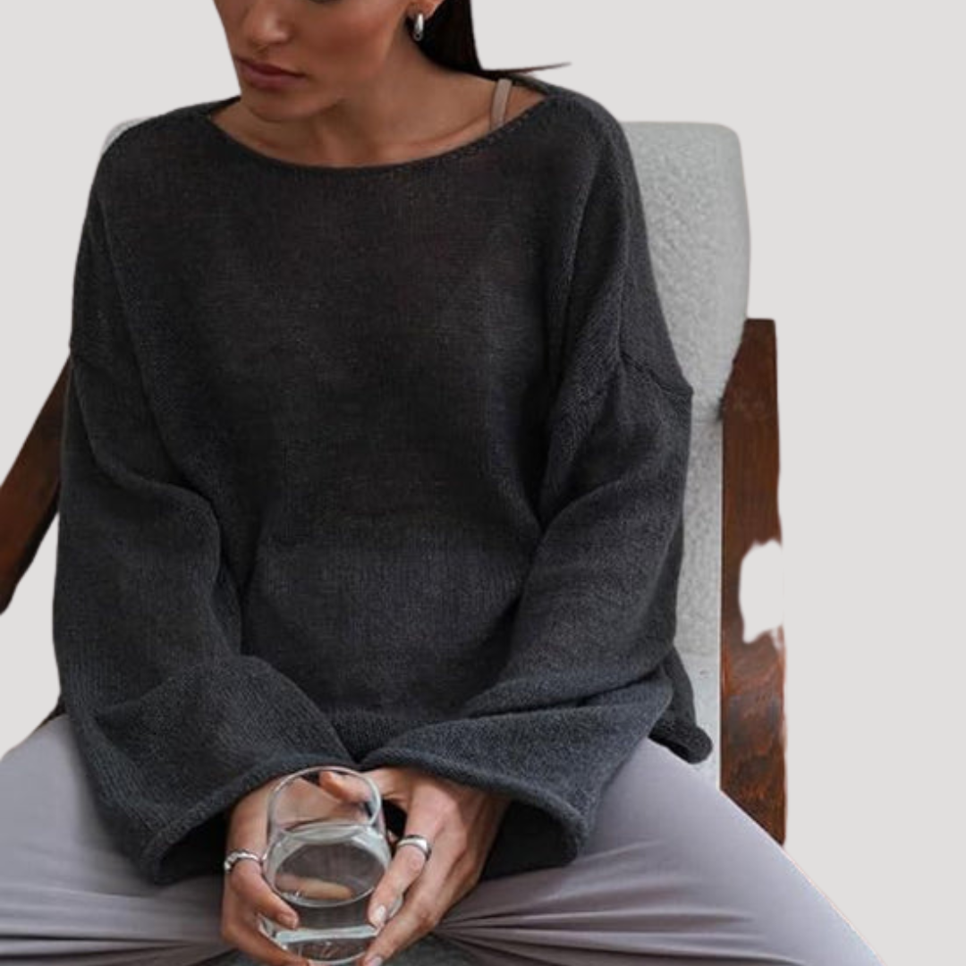 Pull Léger Femme Col Bateau