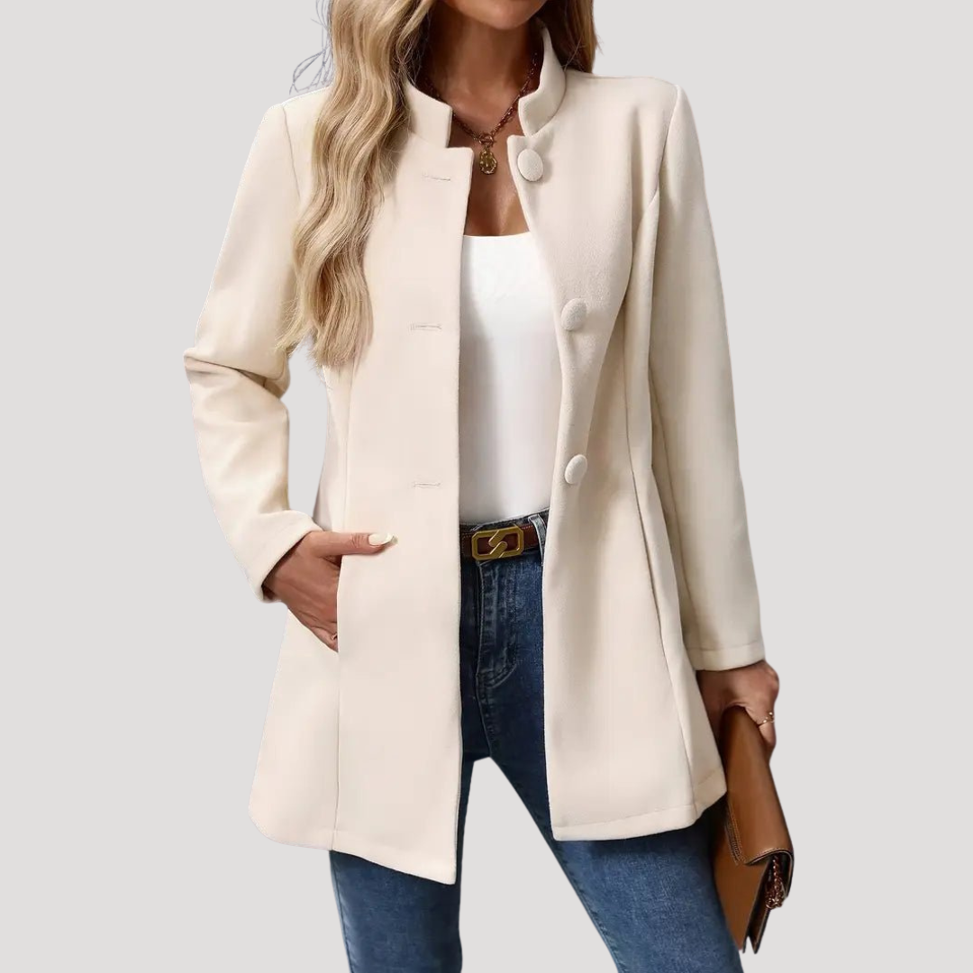 Manteau Femme Élégant Boutonné