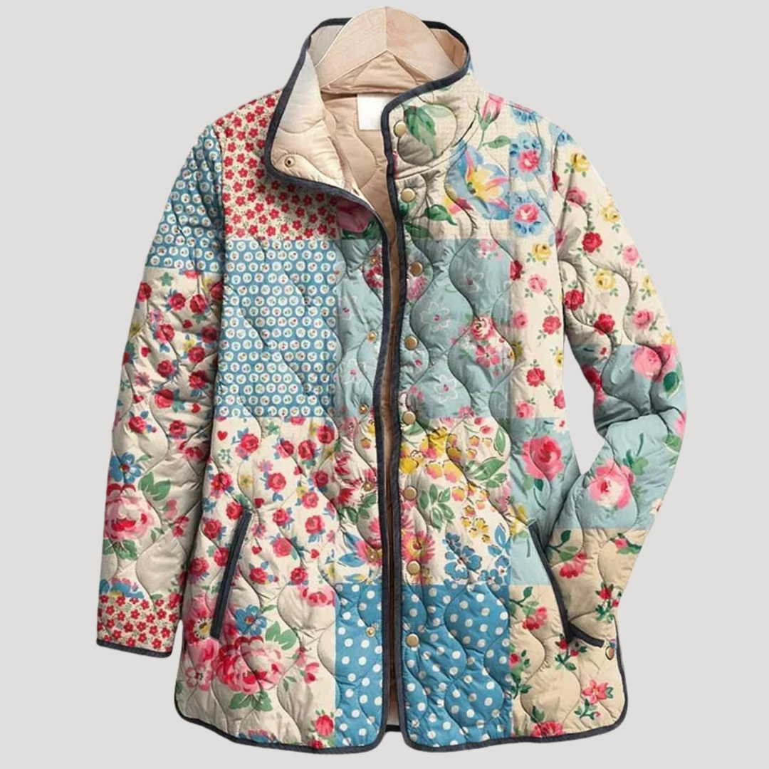 Veste femme matelassée fleurie