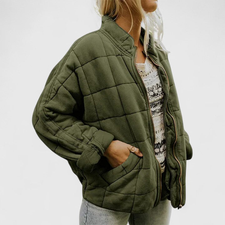 Veste Matelassée Femme Zippée Décontractée