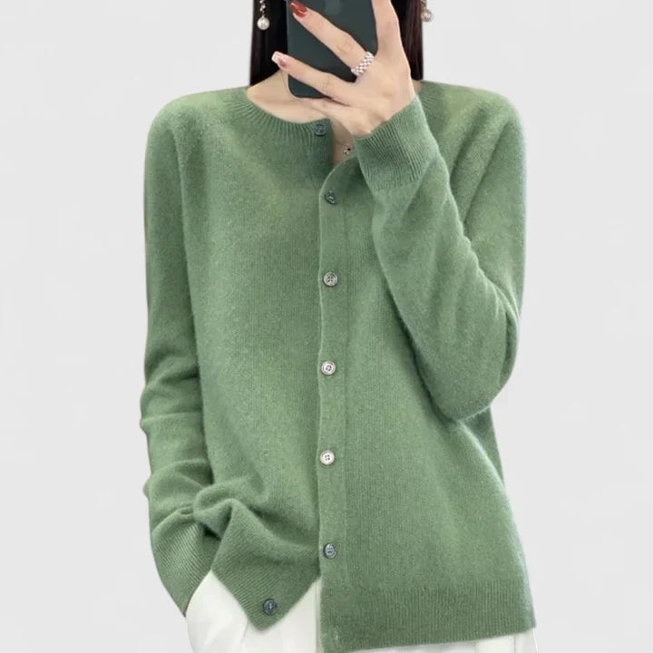 Pull Femme Boutonné Élégant Manches Longues
