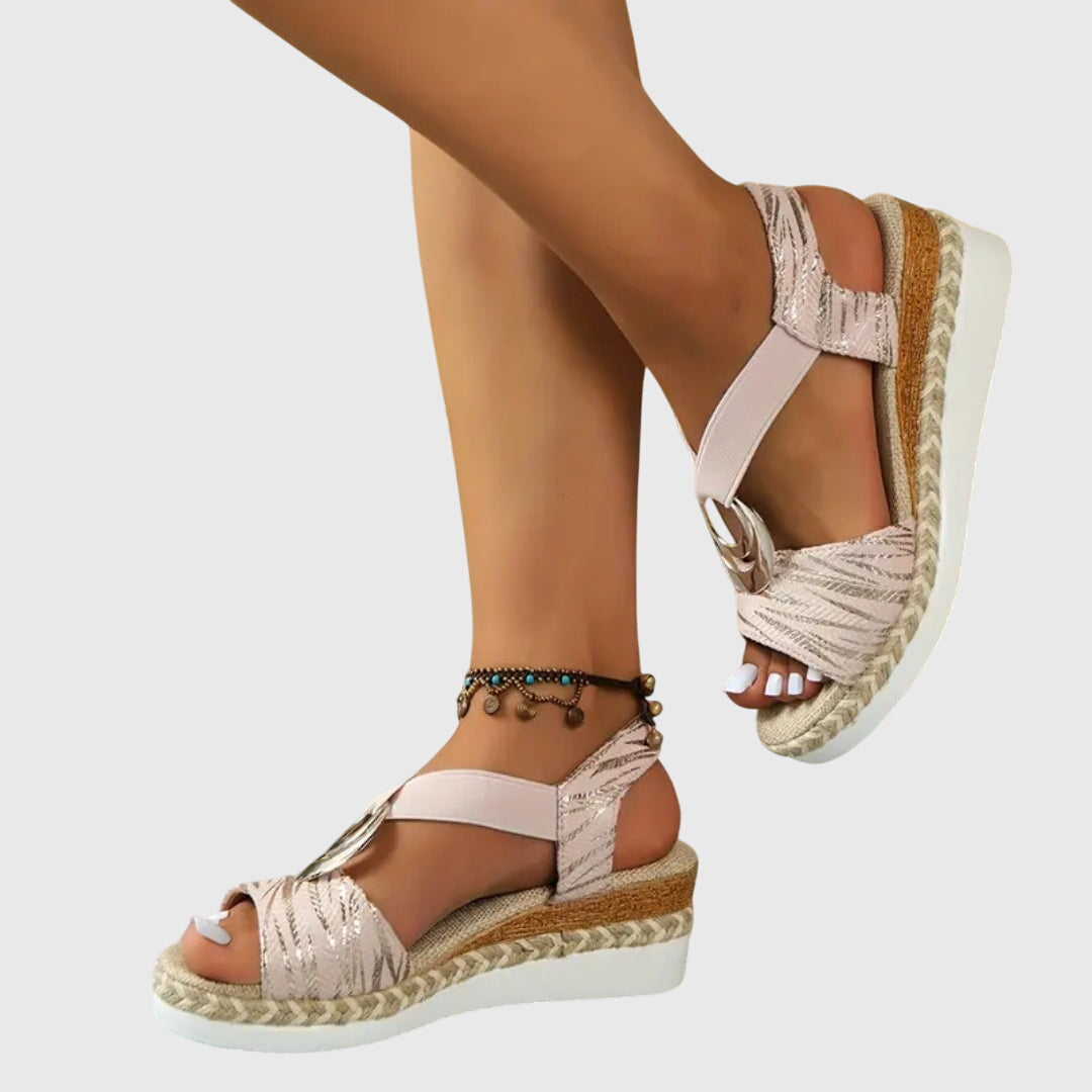 Sandales Femme Bout Ouvert Bride Cheville Décontractées