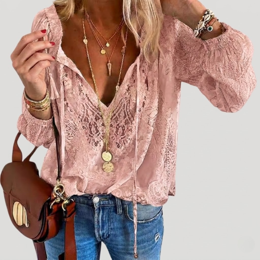 Blouse Femme Bohème en Dentelle