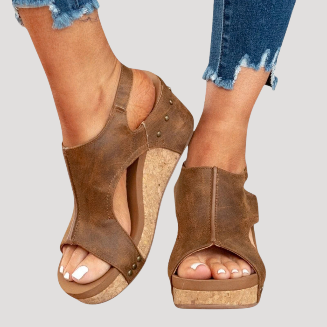 Sandales compensées femme style décontracté