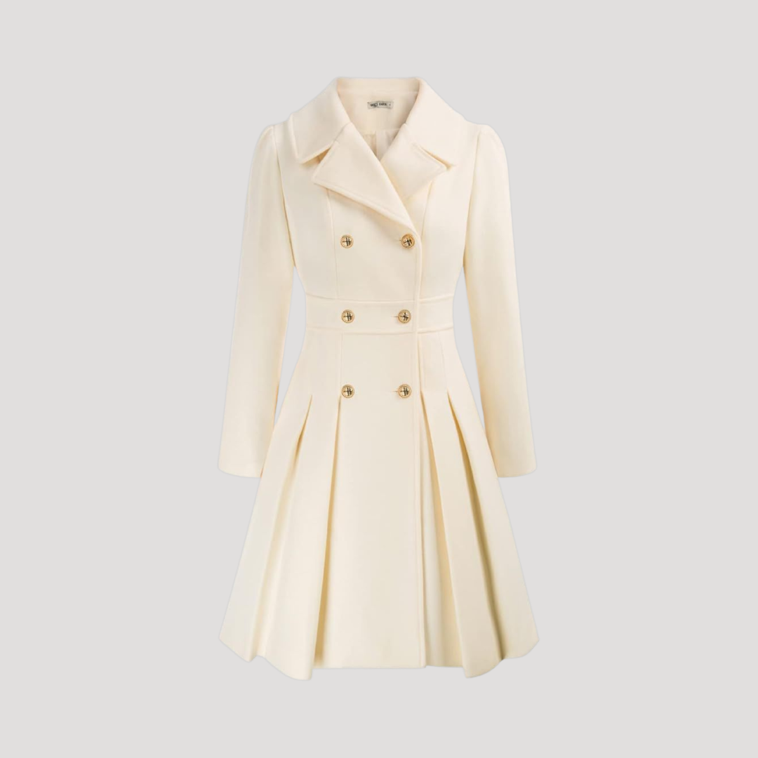 Manteau Croisé Femme Double Boutonnage Élégant