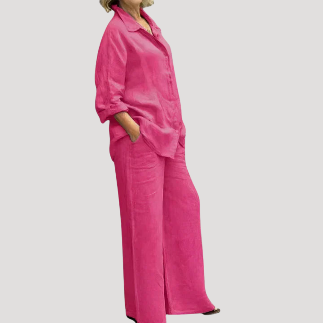 Ensemble Bohème Femme Chemise et Pantalon Large
