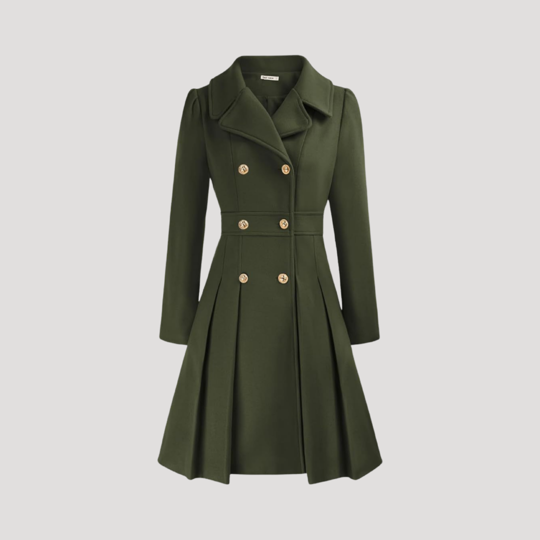 Manteau Croisé Femme Double Boutonnage Élégant