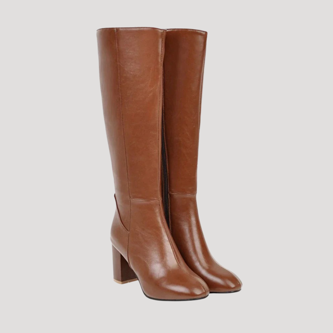 Bottes Hautes Femme à Talon Carré
