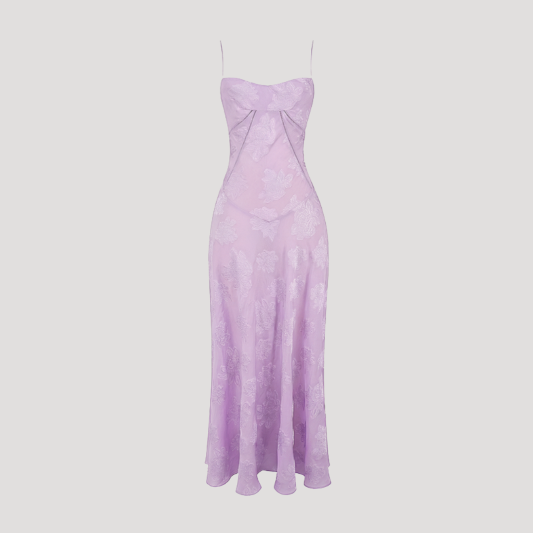 Robe longue en dentelle de soirée élégante