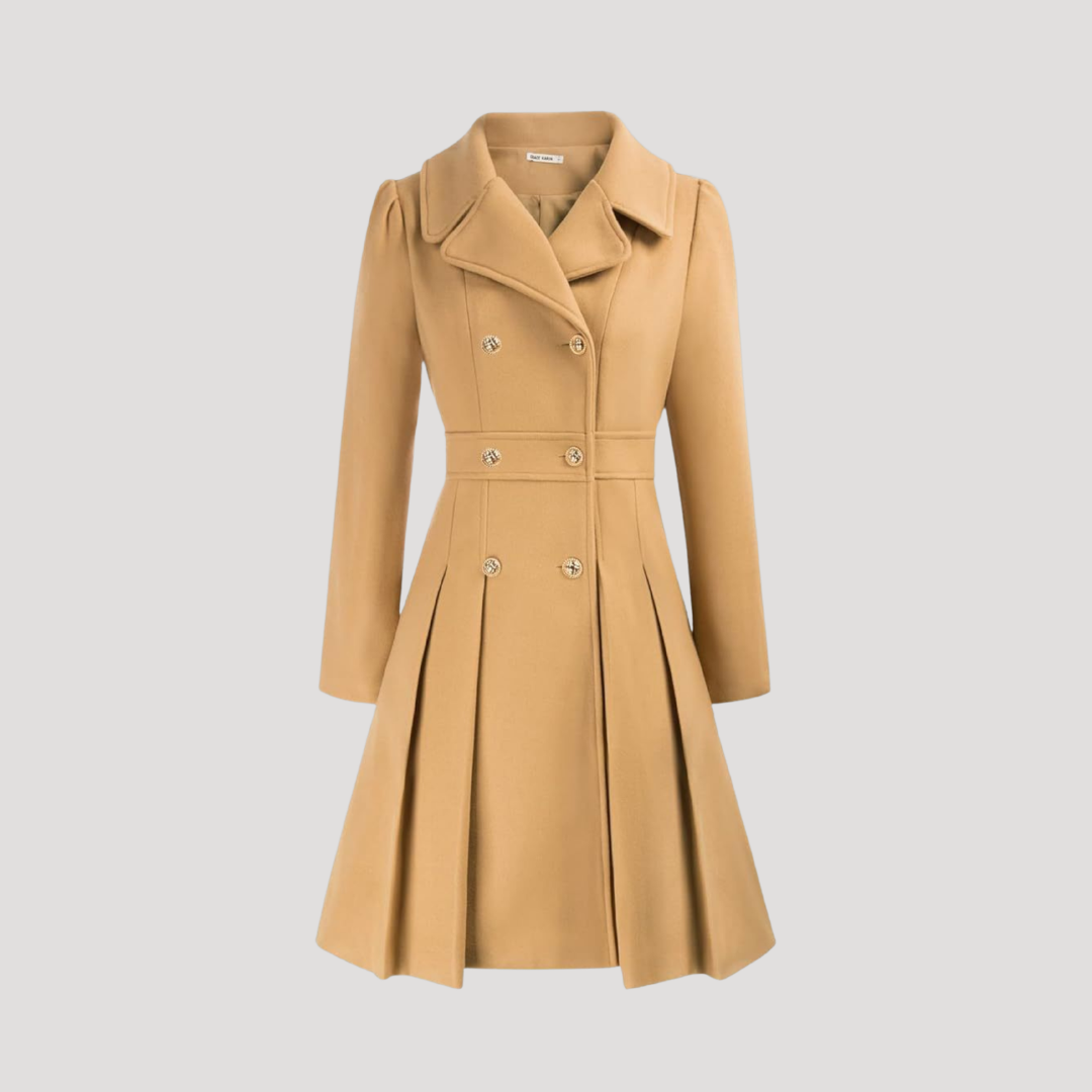 Manteau Croisé Femme Double Boutonnage Élégant