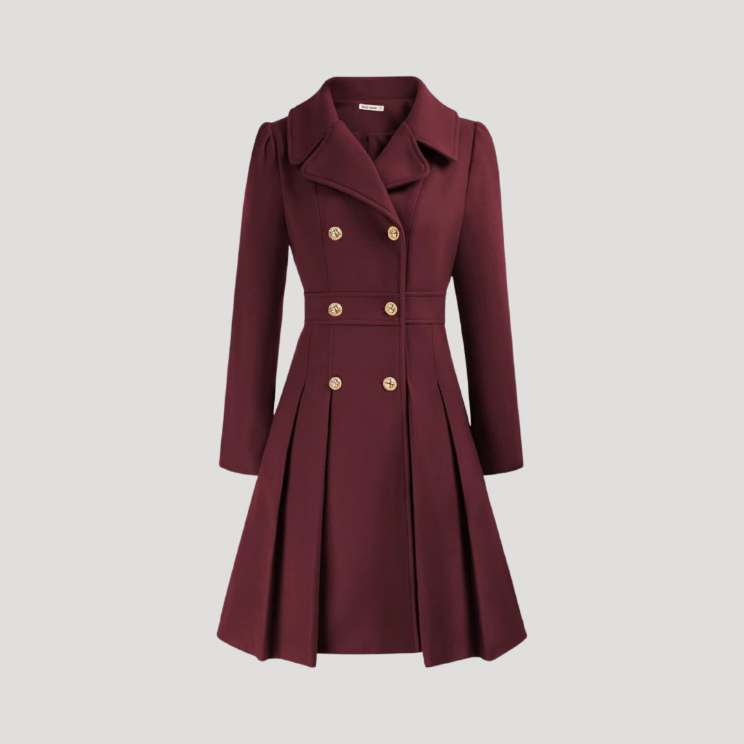 Manteau Croisé Femme Double Boutonnage Élégant