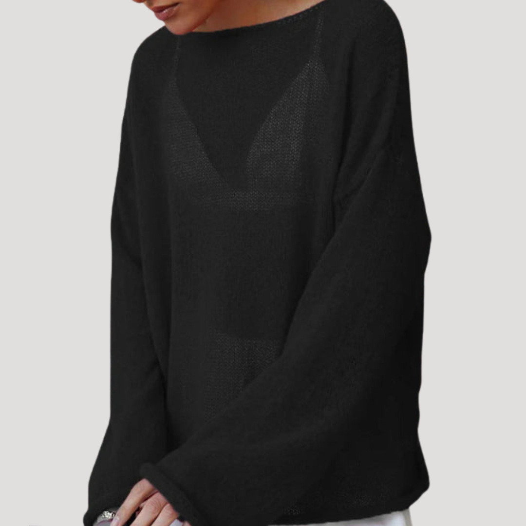 Pull Léger Femme Col Bateau