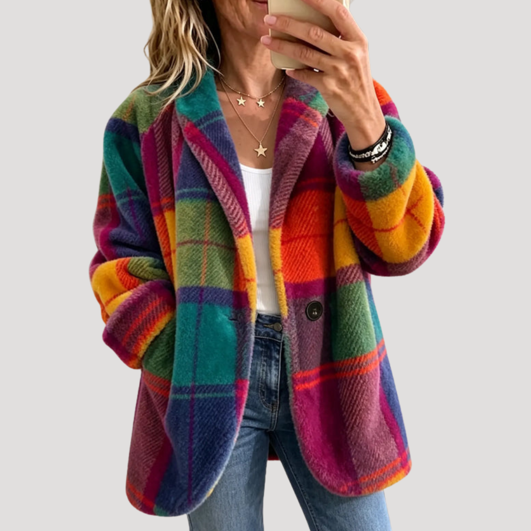 Veste Femme Oversize à Carreaux