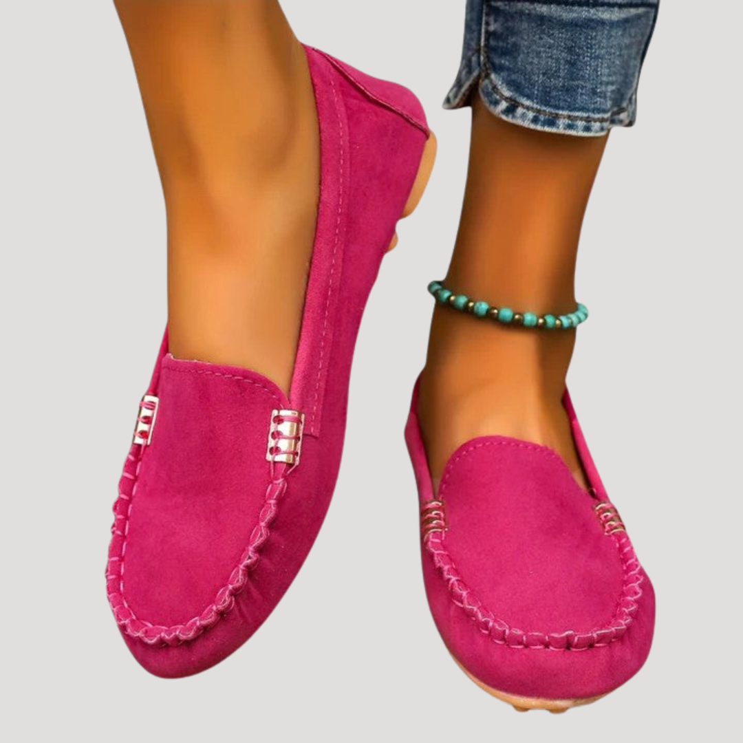 Chaussures Plates Femme Coutures Apparentes Décontractées