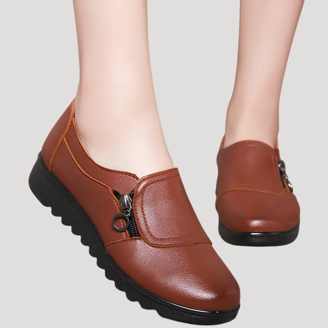 Mocassins femme confort à enfiler