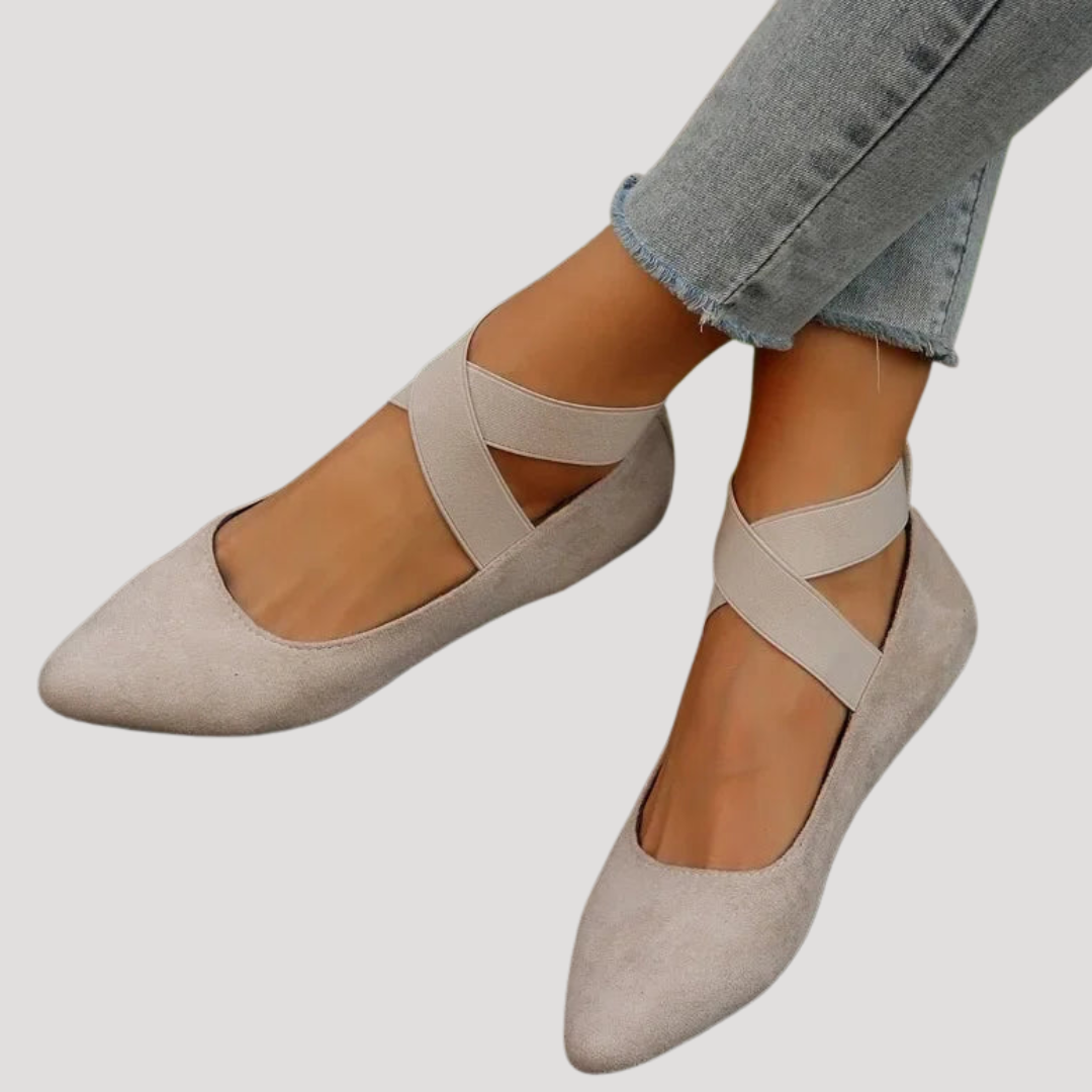 Ballerines à lanières entrecroisées pour femme