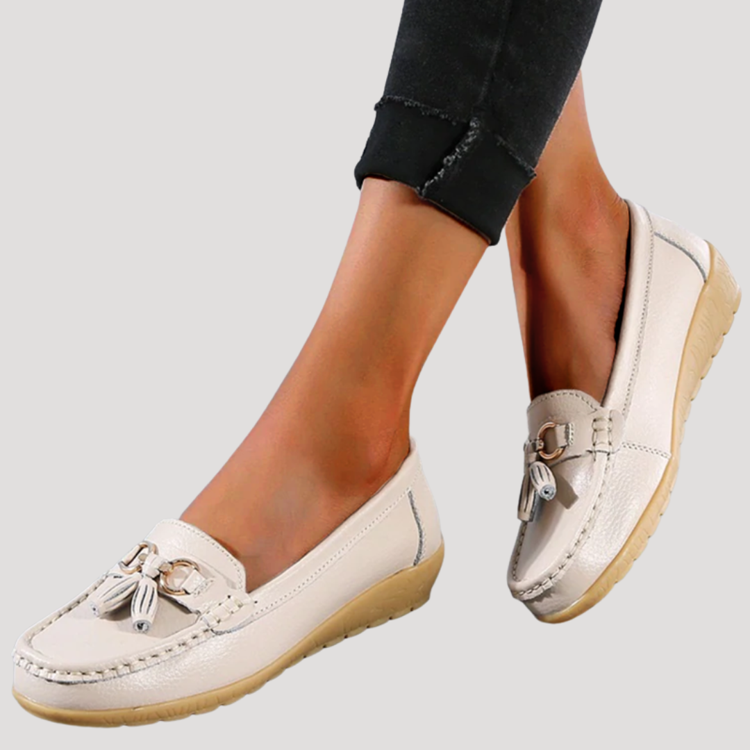 Chaussures Plates Femme Élégantes à Pompons