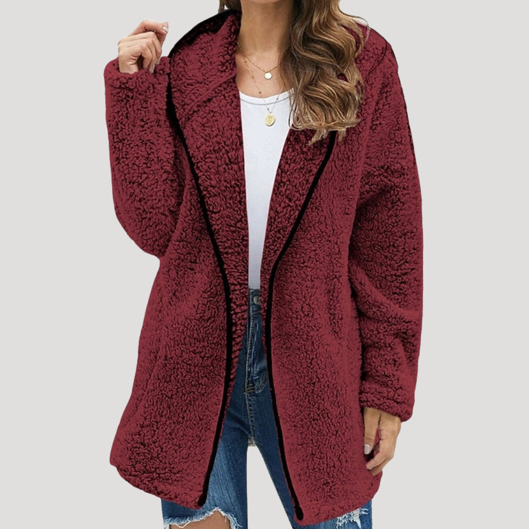 Veste longue femme à capuche
