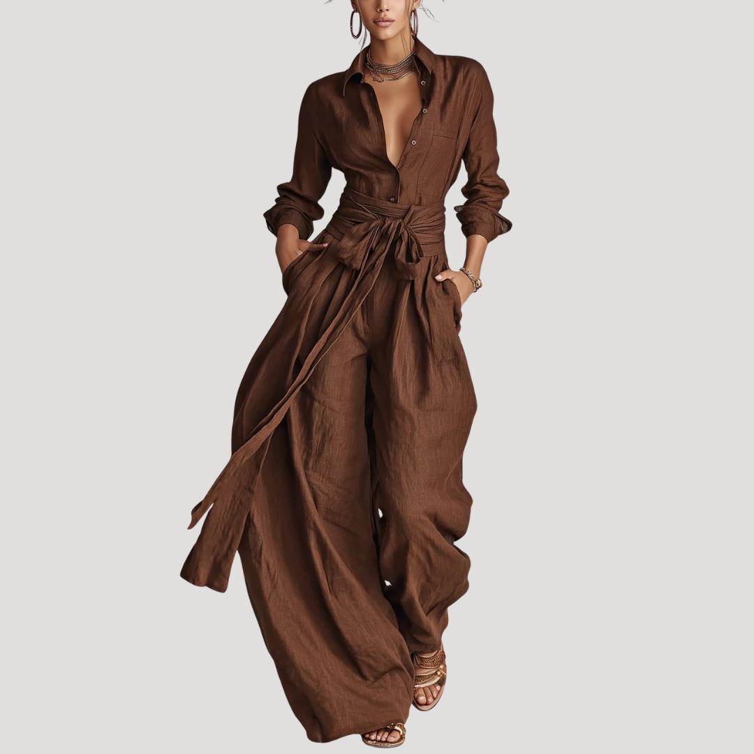 Ensemble Femme Chemise et Pantalon Large