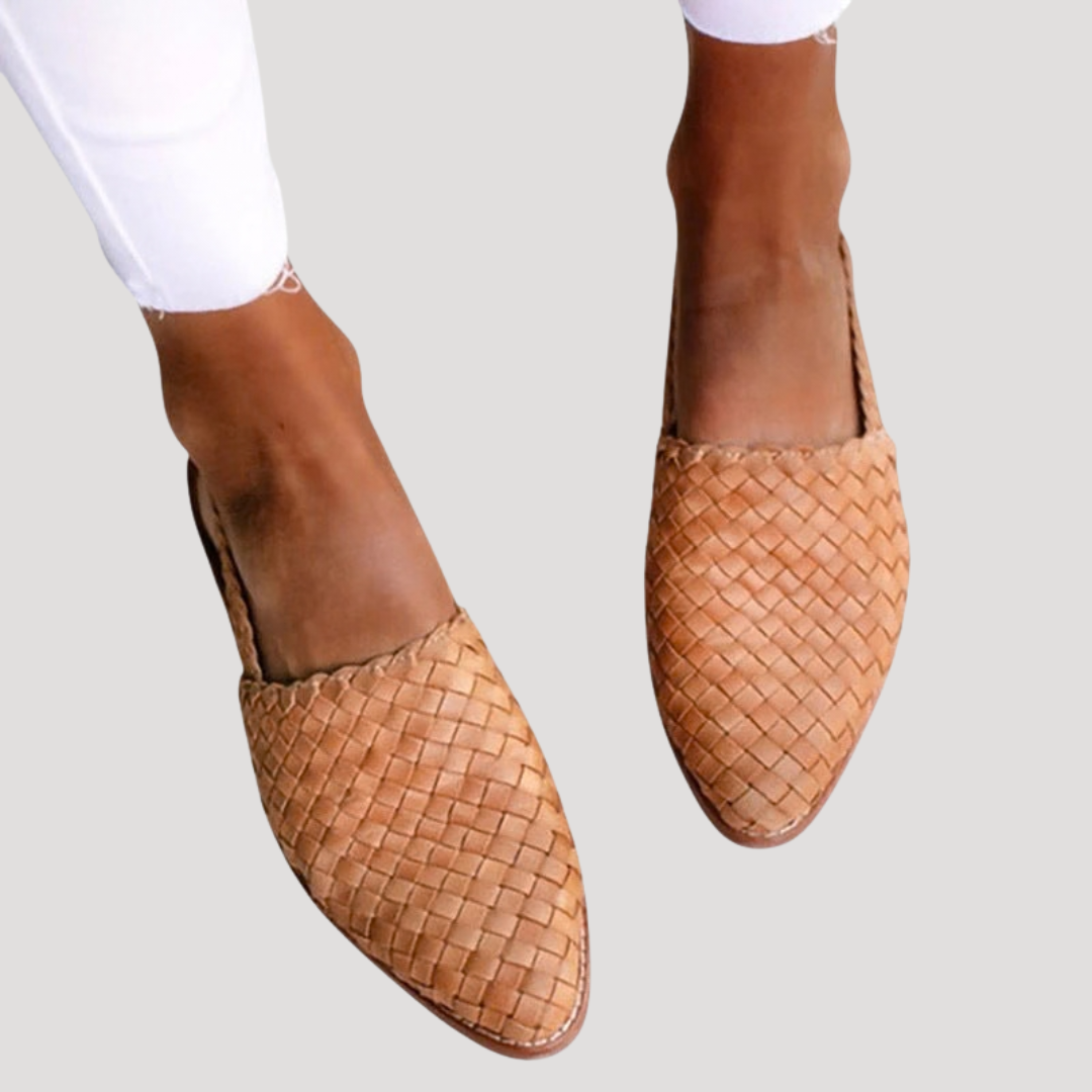 Mules femme tressées élégantes