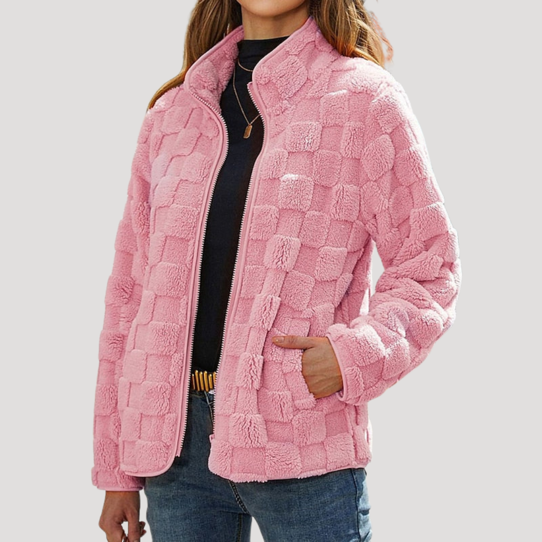 Veste zippée femme texturée