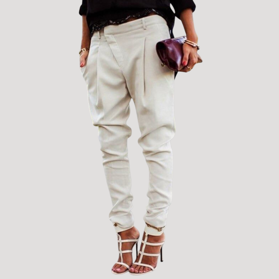 Pantalon Femme Tailleur à Jambes Droites