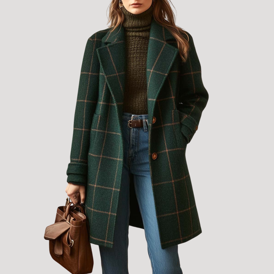 Manteau Long Femme Chic Boutonné