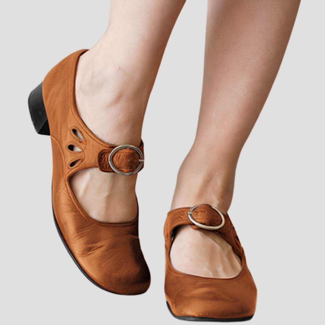 Ballerines chic rétro à boucle