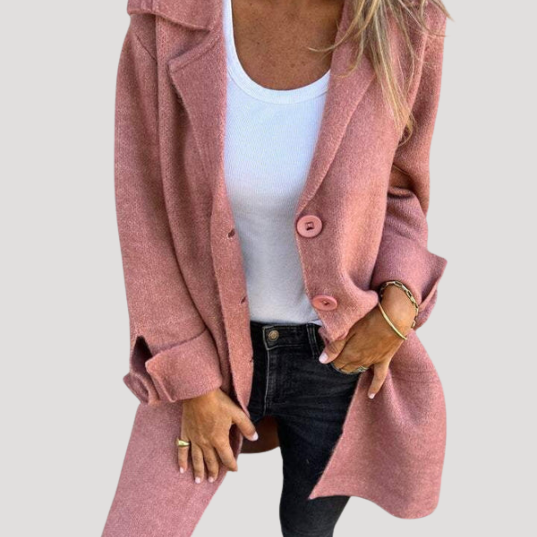 Manteau Long Femme Décontracté Revers