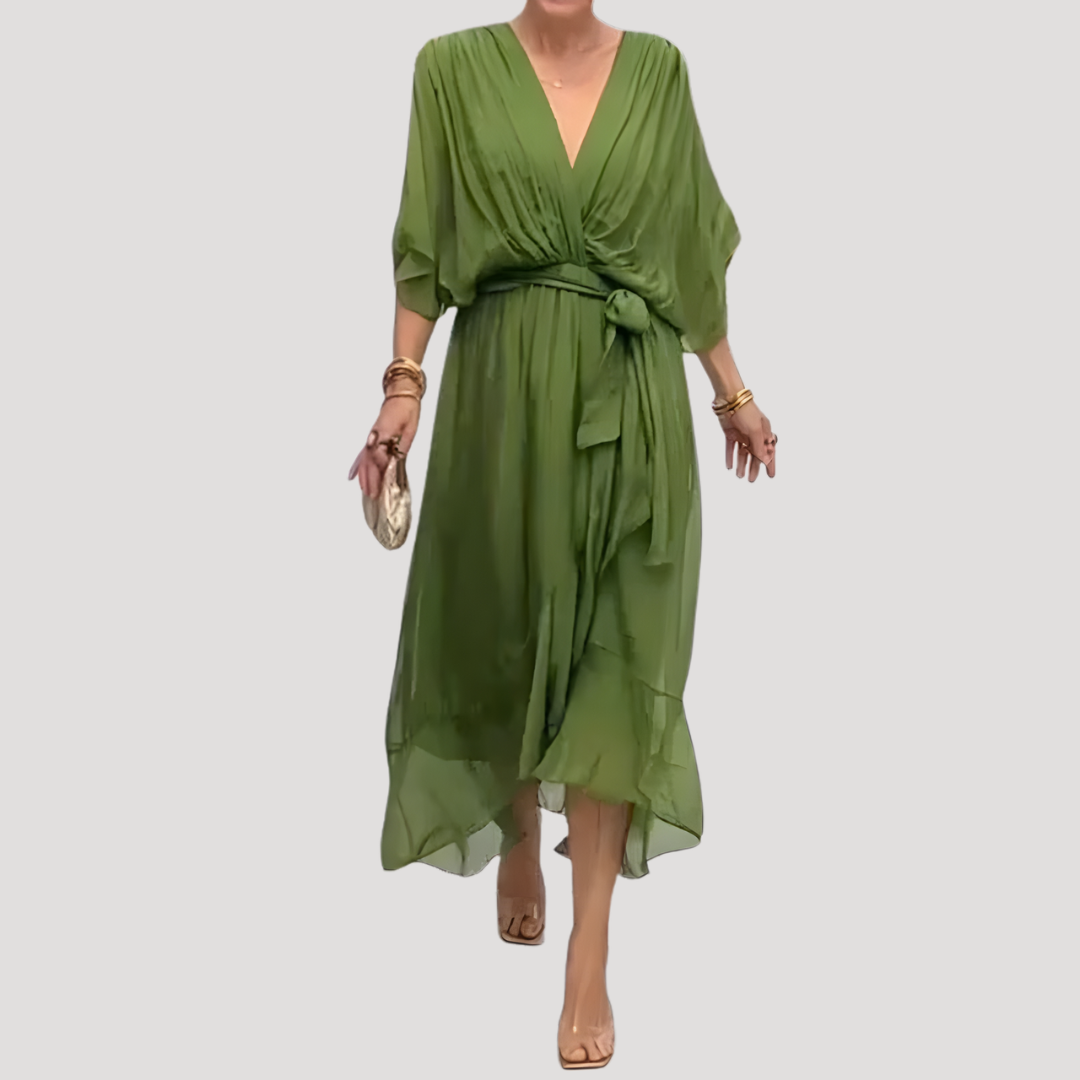 Robe midi femme fluide intemporelle